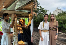Estilista indígena amazonense Maurício Duarte encanta Angelina Jolie com peça feita à mão na Amazônia