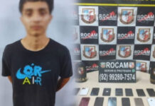 Jovem de 18 anos é preso com 15 celulares roubados na zona norte de Manaus