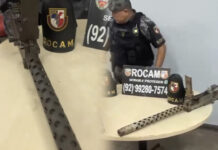 Homem é preso com submetralhadoras de guerra no bairro Zumbi, em Manaus