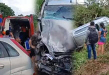 Grave acidente entre Hilux e Corsa deixa feridos na AM-010, em Itacoatiara