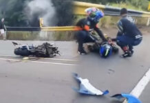 Motociclista fica gravemente ferido após acidente na AM-070, em curva perigosa de Manacapuru