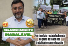 Enquanto o governador brinca de valorização nas redes sociais, servidores da educação protestam por plano de saúde suspenso após 10 meses de calote