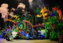 Boi Caprichoso surpreende com ‘holograma’ ao encerrar sua participação no Festival de Parintins