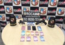 Polícia Militar prende dupla por porte ilegal de arma e roubo na zona Leste de Manaus