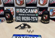 ROCAM apreende arma usada em homicídio no ramal da Praia Dourada, em Manaus
