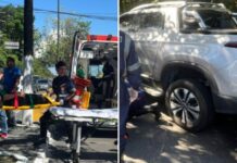 Motorista perde controle e colide com picape na avenida Rodrigo Otávio, na zona Leste de Manaus