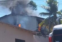 Casa pega fogo no Bairro da Paz após acidente com panela de pressão