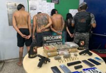Operação da Rocam prende cinco com drogas, arma e materiais ilícitos no Tarumã