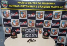 ROCAM apreende arma de fogo durante patrulhamento em Manaus