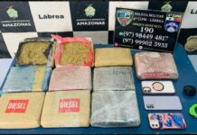 Polícia prende mulheres com mais de 10 kg de skunk escondidos em edredons no AM