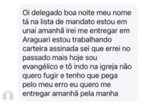 Foragido envia mensagem e se entrega à polícia após se converter em igreja evangélica