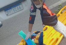 Homem sofre fratura exposta ao ser atropelado no Nova Cidade, em Manaus