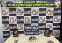 Homem é detido por porte ilegal de arma e tráfico em operação da ROCAM