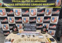 ROCAM prende três homens por tráfico de drogas no bairro Alvorada