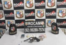 Denúncia leva ROCAM a apreender arma e drogas em Santa Etelvina