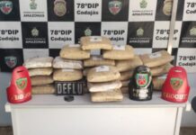 Mulher é presa com 25 tabletes de skunk em barco durante operação policial