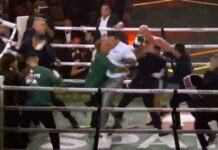 Duelo entre Popó e Wanderlei termina com violência entre equipes no ringue