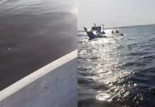 VÍDEO: Avião de pequeno porte cai em rio no interior do Amazonas; piloto é resgatado por moradores