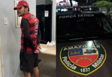 Força Tática prende homem que confessou matar padrasto e integrar facção em Manaus