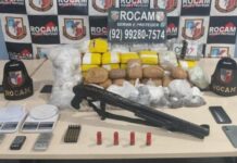 Rocam prende vulgo “Jefinho” com espingarda e entorpecentes em ação no bairro Betânia
