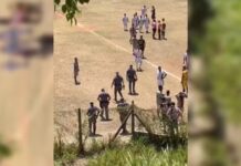 VÍDEO: Polícia interrompe jogo de futebol e prende jogador por dívida de pensão alimentícia