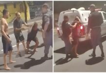 Suspeito de roubo é detido e agredido por populares próximo ao Shopping Grande Circular, em Manaus