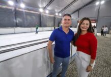Prefeito David Almeida inaugura pista de patinação no gelo e amplia atrações do “Um Sonho Mágico de Natal”