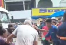 VÍDEO: Homem é espancado após ser acusado de filmar partes intímas de menina de 3 anos dentro de supermercado em Manaus