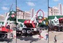 O que se sabe até agora sobre o tombamento de guindaste que deixou uma pessoa morta durante a montagem da árvore de Natal em Manaus