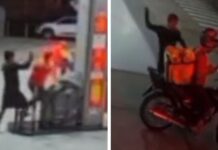 VÍDEO! homem ataca frentista e entregador a facadas em posto de combustíveis em Manaus