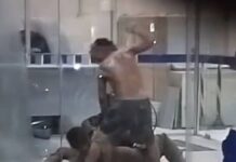 VÍDEO! Briga por garrafa de cachaça é registrada dentro de agência da Caixa em Manacapuru