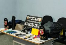 VÍDEO: quadrilha suspeita de arrastões é presa com celulares e dispositivo ‘Chapolin’ em Manaus