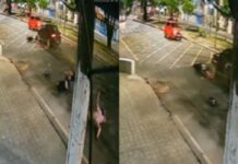 VÍDEO! Carro na contramão atinge moto e deixa casal ferido na Constantino Nery, em Manaus