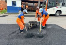 Prefeitura de Manaus realiza recuperação asfáltica no bairro Coroado