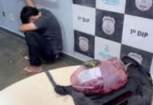 VÍDEO: Jovem é preso após furtar peças de picanha em supermercados do DB, em Manaus