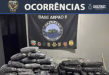PM apreende 26 kg de drogas e prende duas mulheres na Base Arpão 2 em Coari/Am