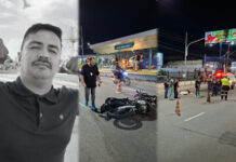 Motociclista por aplicativo morre após perder controle de moto vermelha e colidir contra poste na avenida Max Teixeira, em Manaus