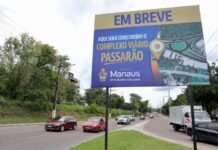 Prefeitura de Manaus interdita trecho da avenida Coronel Teixeira para obras do complexo viário Passarão