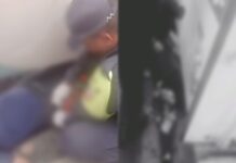 Imagens Fortes: Mulher tem perna dilacerada e é salva por ação rápida de policial no Terminal T-1