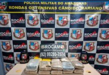 Rocam apreende mais de 23 kg de drogas e captura suspeito no porto de Tefé no Amazonas