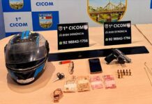 Homem é preso com arma de fogo após perseguição no Centro de Manaus