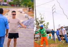 David Almeida fiscaliza obras de novo complexo viário e interligação de avenidas em Manaus