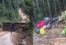 Ônibus com estudantes tomba em ramal do Pau Rosa e mobiliza moradores na zona rural de Manaus