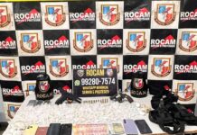 Rocam apreende drogas, armas e celulares durante operação no Novo Aleixo na zona norte de Manaus