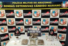 Três mulheres são presas com drogas e munições durante ação da Rocam na zona norte de Manaus