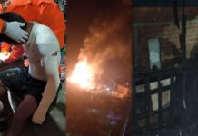 Incêndio após vazamento de gás destrói casa e deixa homem ferido na zona norte em Manaus