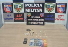 PM apreende entorpecentes e prende suspeito na zona norte de Manaus