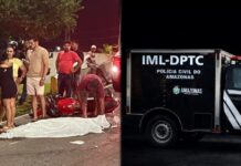 Acidente com coletivo termina em morte de motociclista