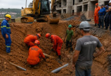 TRABALHADOR MORRE APÓS SER SOTERRADO EM OBRA NO LÍRIO DO VALE EM MANAUS