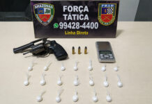 FORÇA TÁTICA APREENDE ARMA E DROGAS APÓS SUSPEITOS FUGIREM DURANTE PATRULHAMENTO NO NOVO ALEIXO